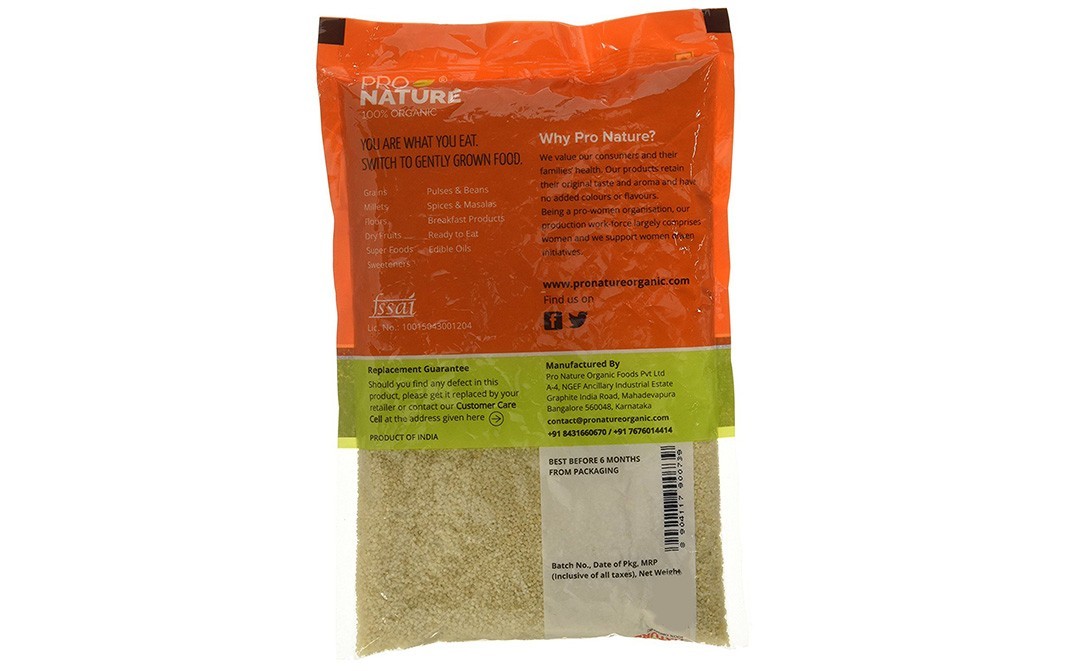 Pro Nature Organic Little Millet    Pack  500 grams